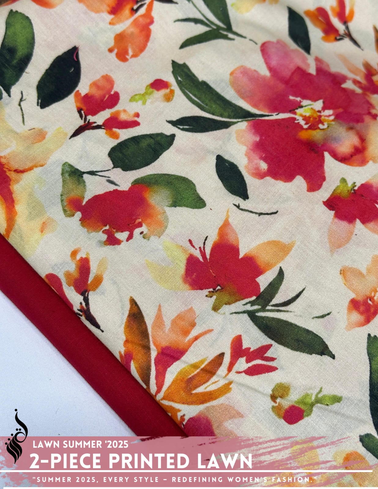 2 Piece Printed Lawn