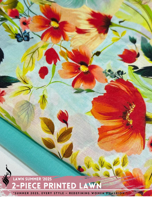 2 Piece Printed Lawn