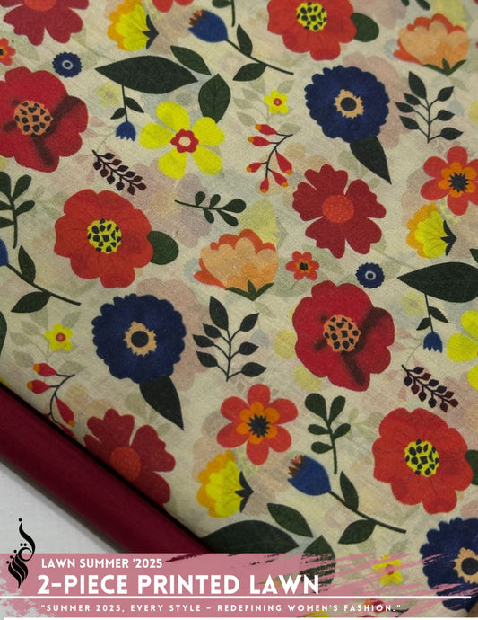 2 Piece Printed Lawn